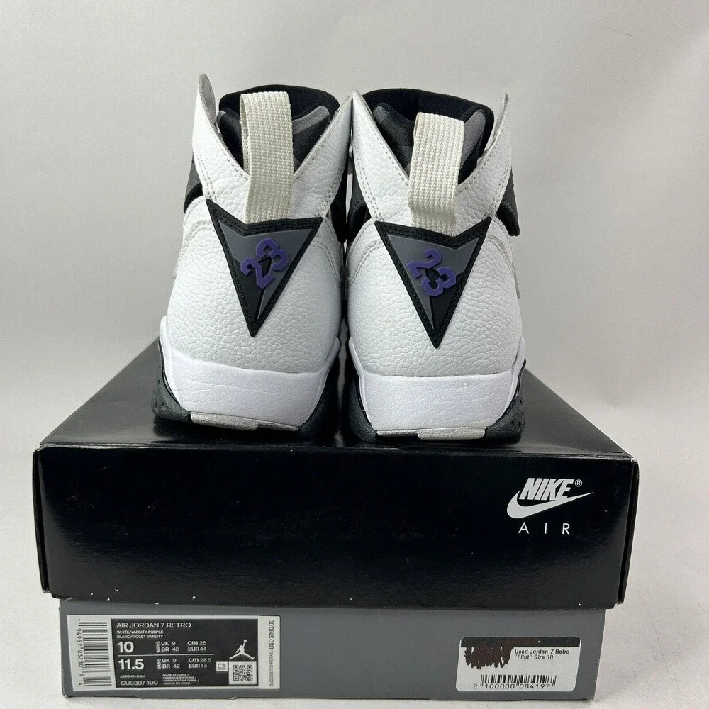 Nike Shoes Air Jordan 7 Retro “Flint/White Grey” 2021 - Picture 5 of 8